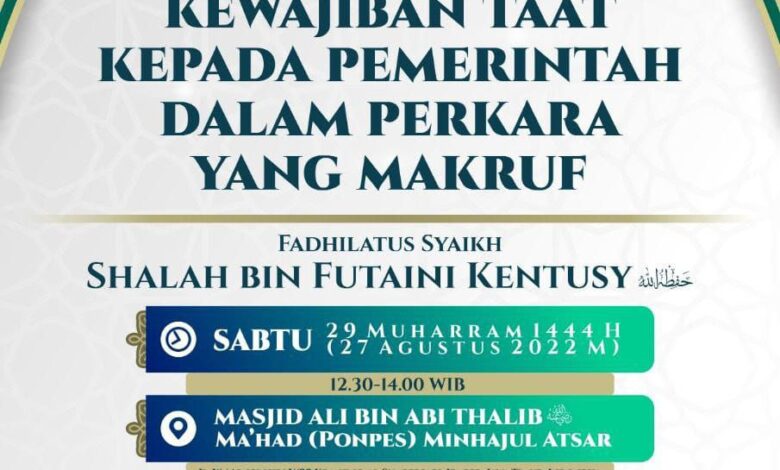 KEWAJIBAN TAAT KEPADA PEMERINTAH DALAM PERKARA MAKRUF